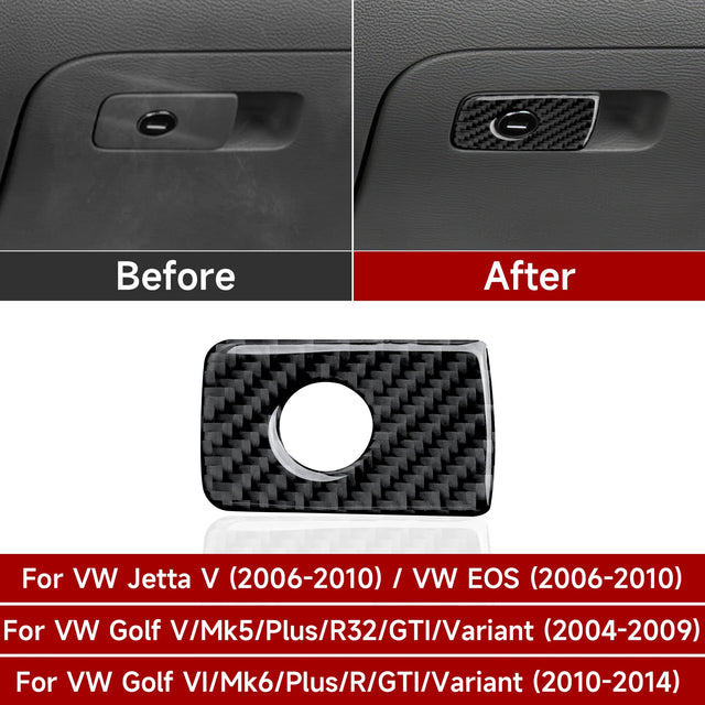 מדבקת חיפוי במראה קרבון ללוח תא הכפפות ל-Volkswagen Jetta — MK5/MK6