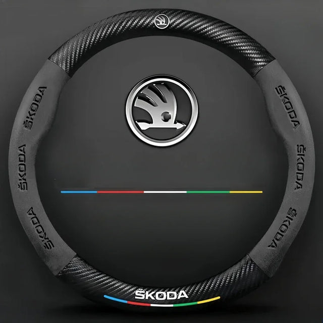 כיסוי הגה במראה קרבון ל-Skoda Rapid