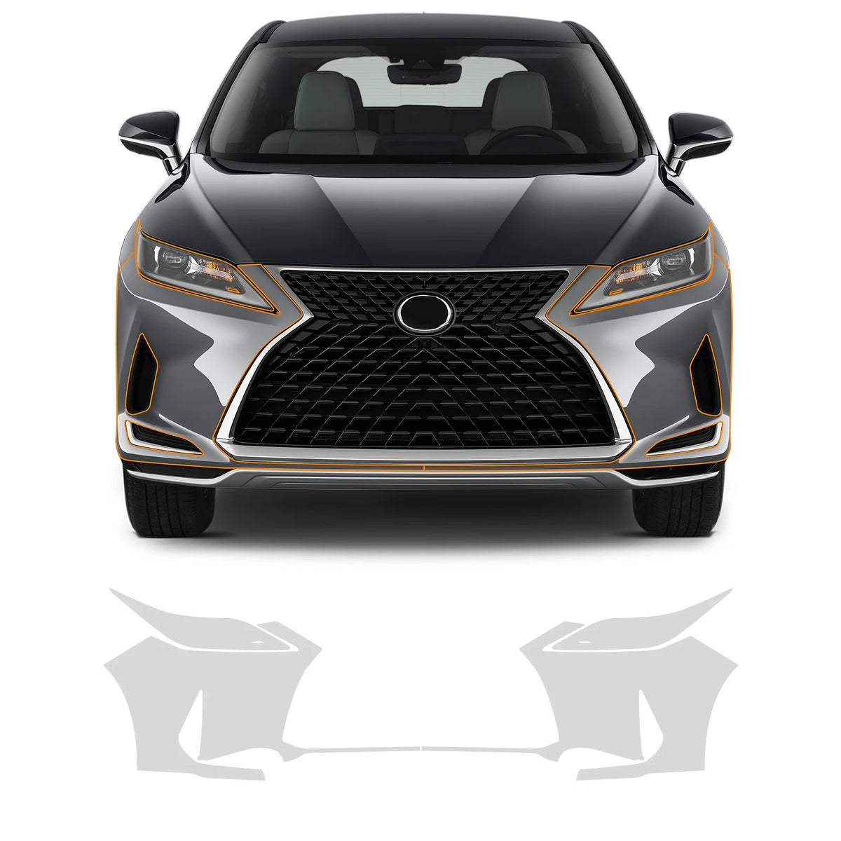 סרט TPU להגנה על משטחי הרכב ל-Lexus RX ‏2020–2022