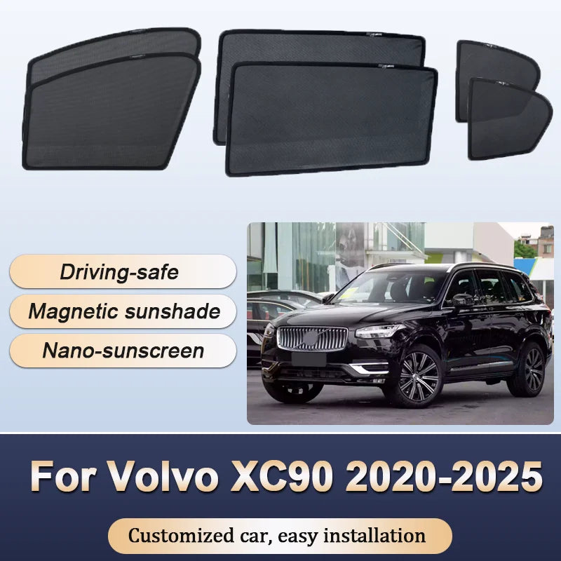 סוככי חלונות מגנטיים ל-Volvo XC90 B5/B6 ‏2020–2025