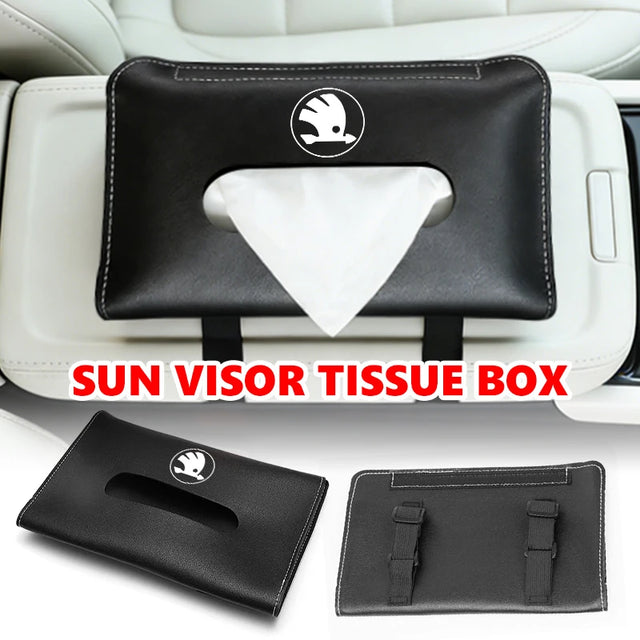 מחזיק קופסת ממחטות למגן השמש ל-Skoda Superb