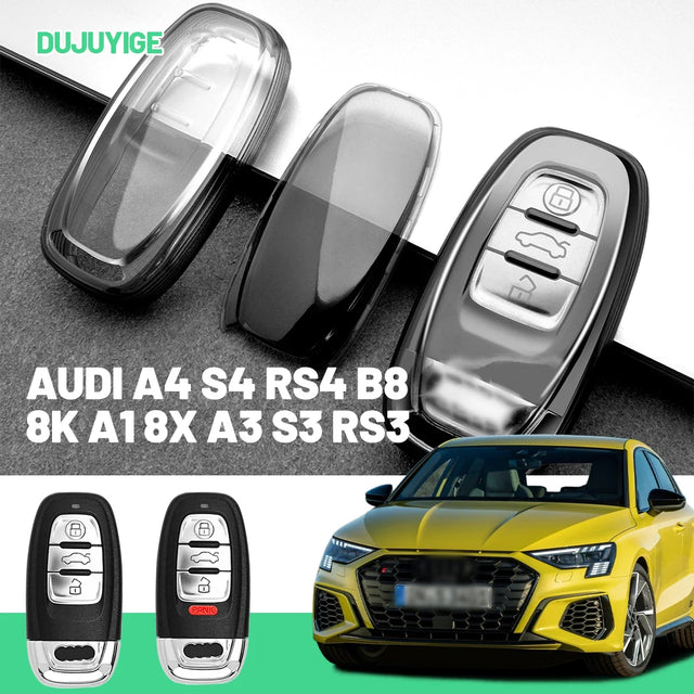 כיסוי TPU שקוף למפתח ל-Audi A1 — 8X/8V/B8/8K