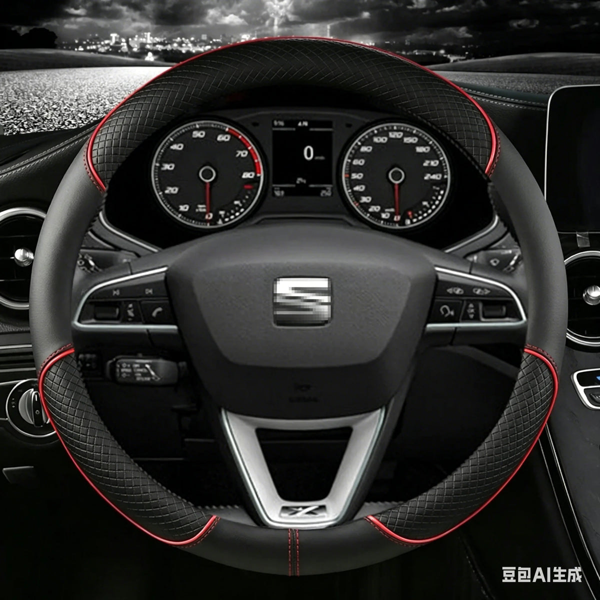 כיסוי הגה ממיקרופייבר בקוטר 38 ס״מ ל-SEAT Toledo — Toledo/Tarraco לפי המקור