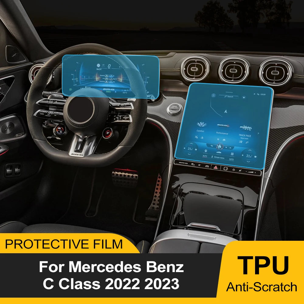 סרט TPU למסך ולדשבורד ב-Mercedes-Benz C-Class W206 ‏2022–2023