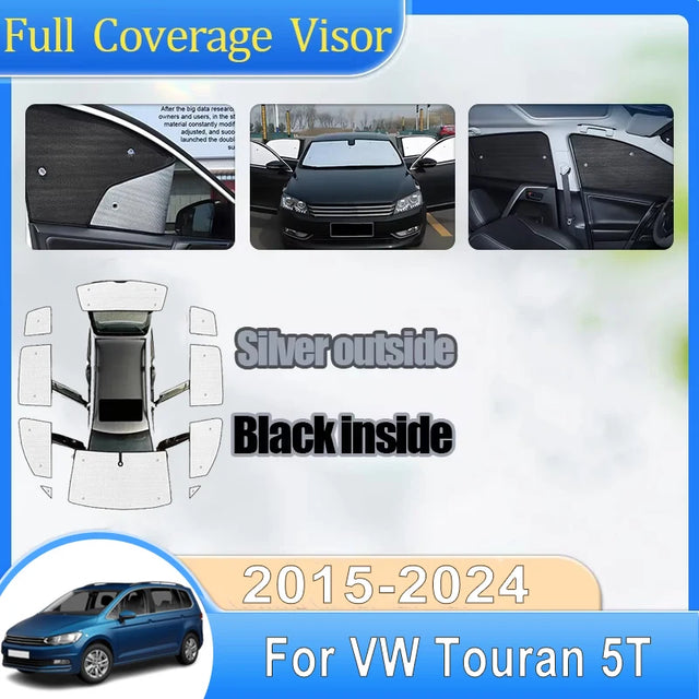 כיסויי רשת להצללת החלונות ל-Volkswagen Touran — 5T/MK2, שנות 2015–2024