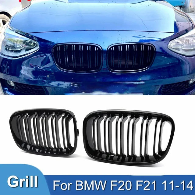 גריל קדמי כפול בצבע שחור ל-BMW סדרה 1 — F20/F21, שנות 2011–2014
