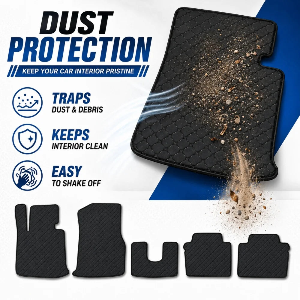 שטיחי רצפה שטוחים מעור PU ל-BMW סדרה 4 — 4 Series קבריולה, שנות 2013–2026