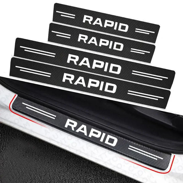 מדבקת מגן במראה קרבון לסף תא המטען ל-Skoda Rapid