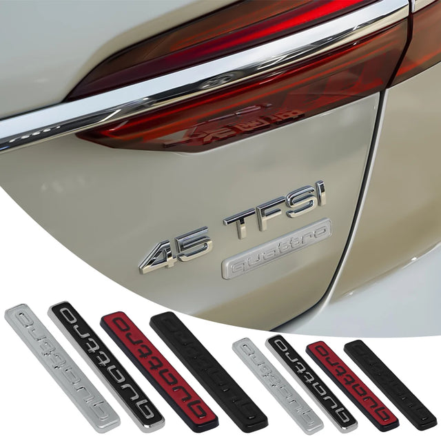 מדבקת כיתוב Quattro למרכב ל-Audi Q2