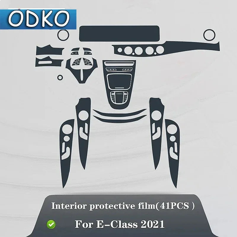 סרט TPU שקוף לקונסולה ל-Mercedes-Benz E-Class W213 ‏2021–2022