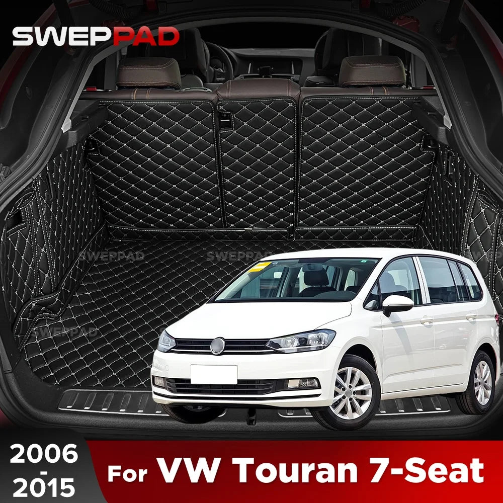 שטיח לתא המטען עם מגיני משענות ל-Volkswagen Touran — Touran עם 7 מושבים, שנות 2006–2015