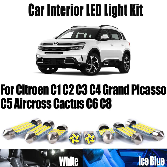 ערכת תאורת פנים LED לסיטרואן C5 איירקרוס
